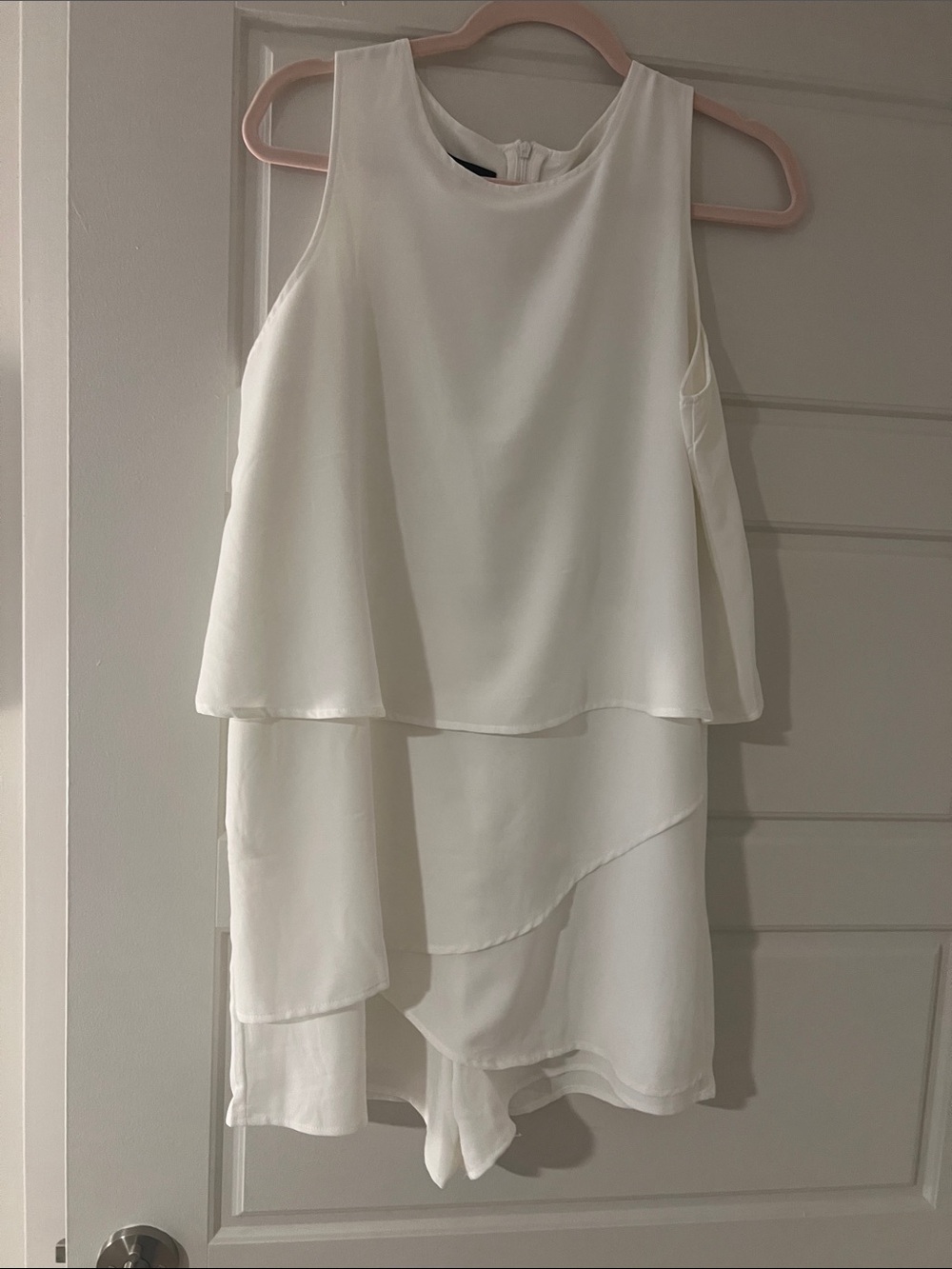 White Layered romper sz Large